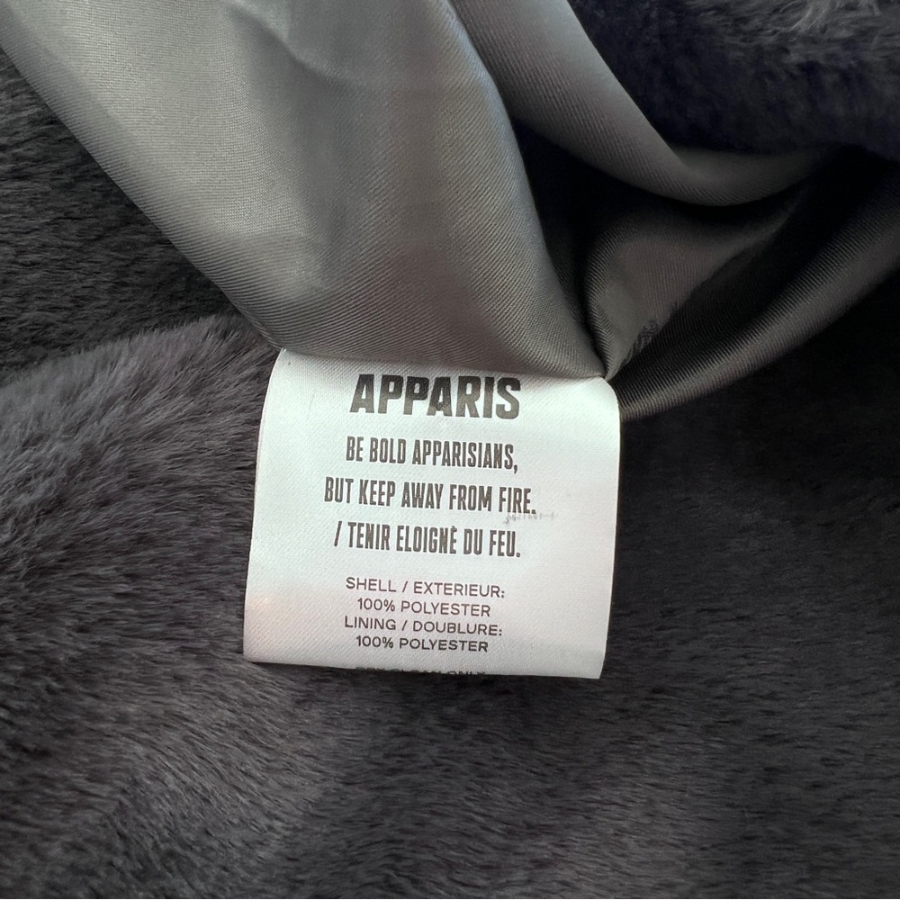Apparis Faux Fur Grey Mona Coat size Small - Picture 14 of 16